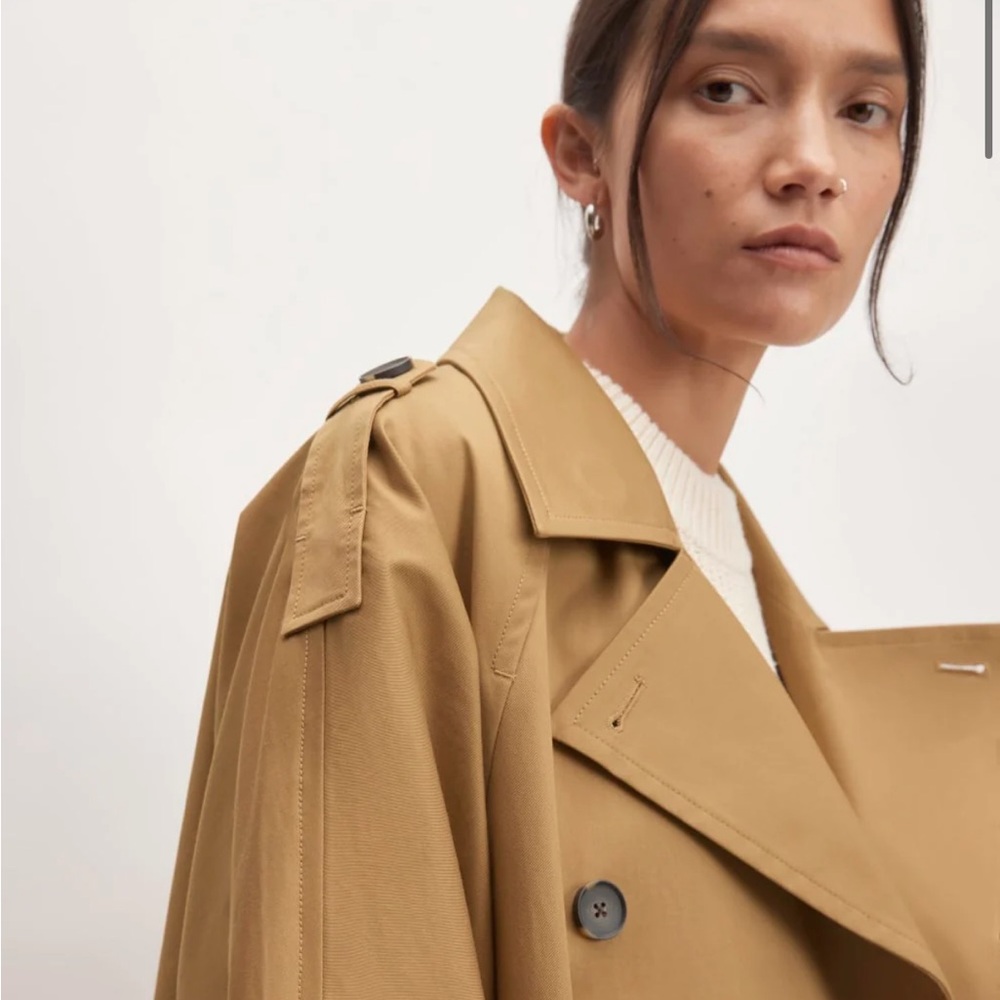 EVERLANE THE COTTON LONG TRENCH COAT - Picture 3 of 8